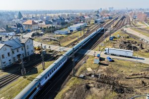 Stavba podjezdu ve Studénce. Zdroj: Správa železnic