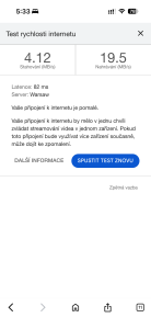 Rychlost Wi-Fi v polském Pendolinu.
Foto: Zdopravy.cz / Vojtěch Očadlý