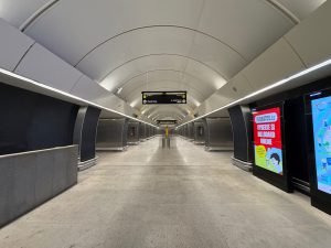 Zrekonstruovaná stanice metra Českomoravská.
Foto: Zdopravy.cz / Vojtěch Očadlý