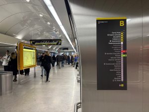 Zrekonstruovaná stanice metra Českomoravská.
Foto: Zdopravy.cz / Vojtěch Očadlý