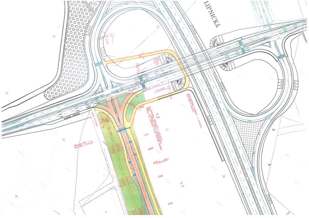 Nová silniční spojka Lipnická – Ocelkova. Zdroj: MHMP