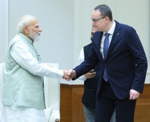 Jednání šéfa Škoda Group s indickým premiérem Naréndrou Módím. Foto: Škoda Group