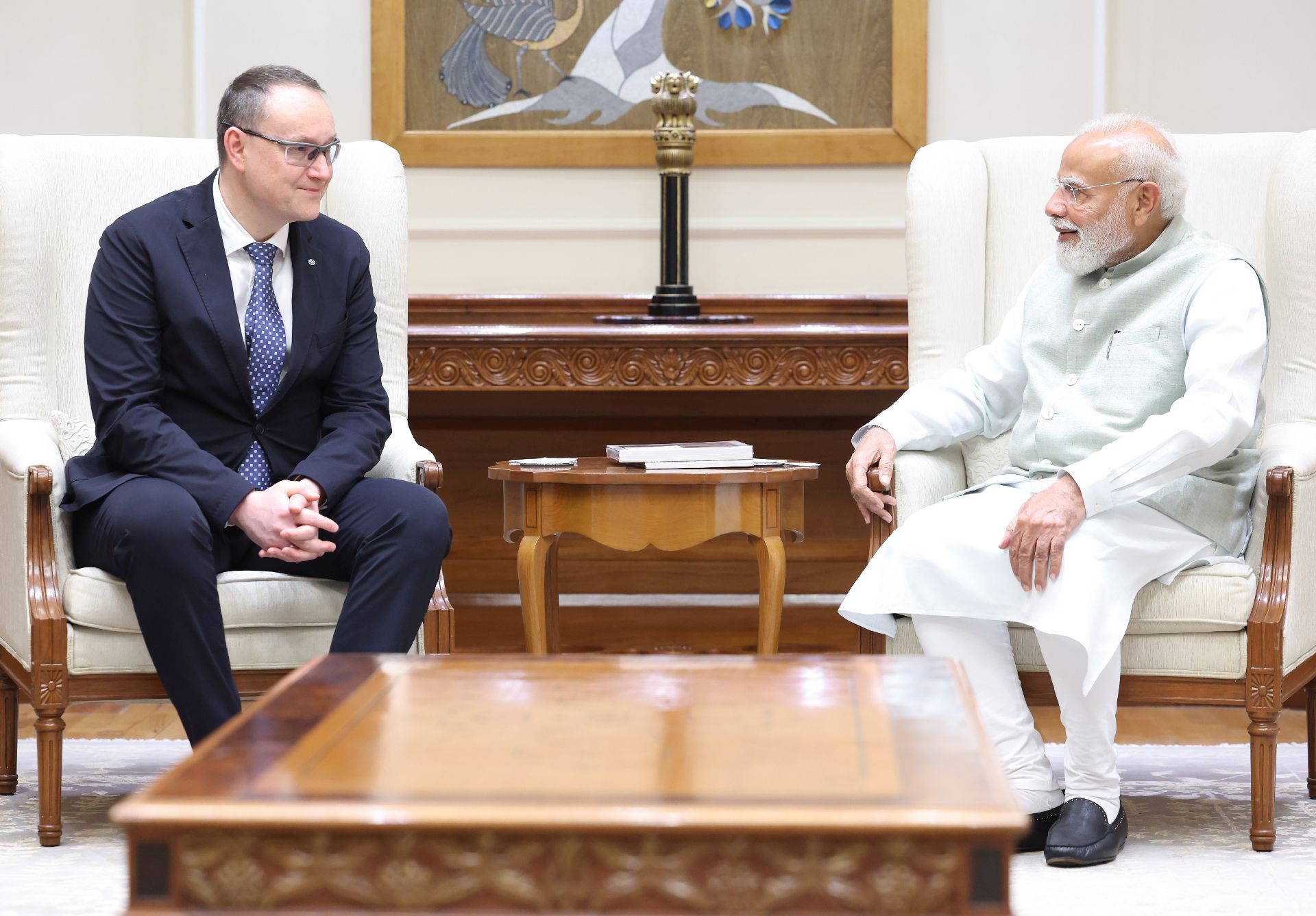 Jednání šéfa Škoda Group s indickým premiérem Naréndrou Módím. Foto: Škoda Group