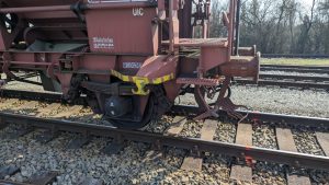 Boční srážka vlaků v Křinci. Foto: Drážní inspekce