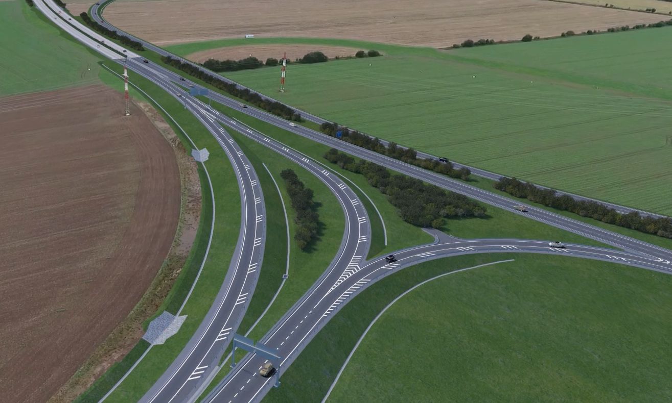 Vizualizace D55 Kokory - Přerov. Foto: ŘSD