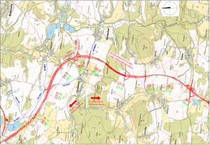 Trasa středočeské D3 v úseku kolem tunelu Prostřední vrch. Zdroj: ŘSD
