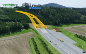 Vizualizace tunelu Prostřední vrch na D3. Zdroj: ŘSD